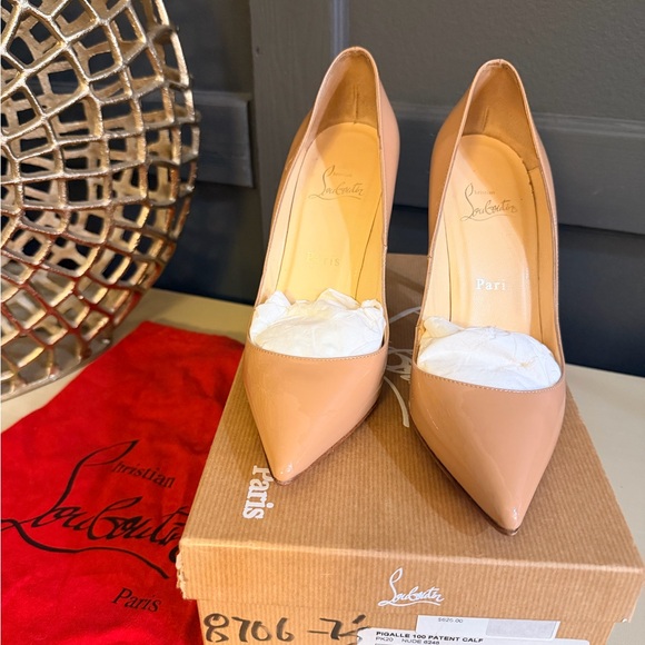 Christian Louboutin Pigalle 100 Patent Calf Pumps - Size 37.5 (EU / ~US 7.5) - Picture 2 of 5